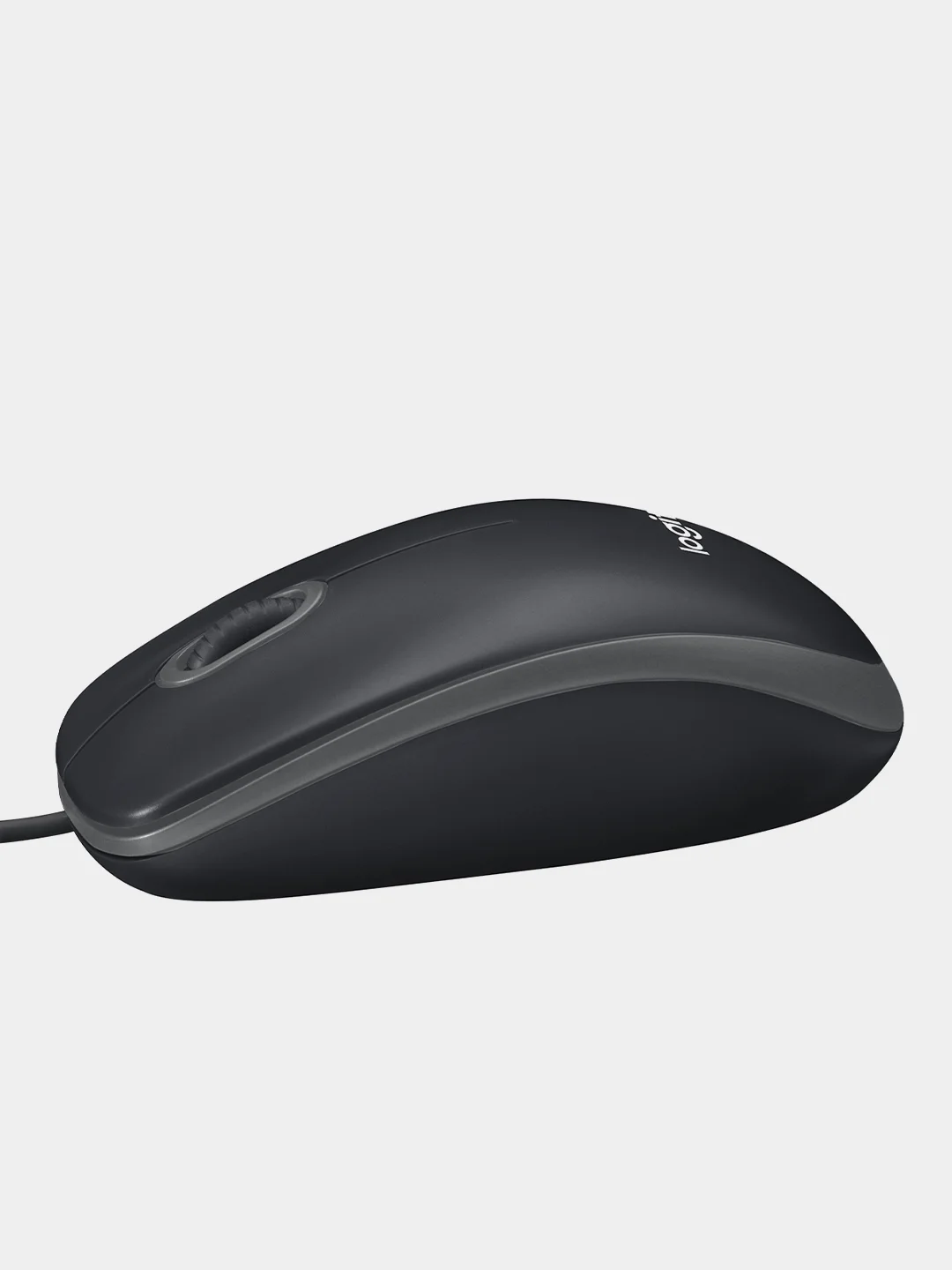 Черный мышь проводная Logitech B100