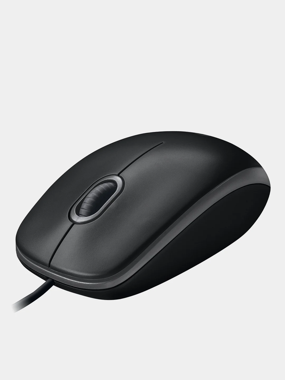 Черный мышь проводная Logitech B100