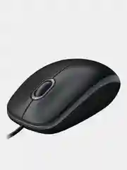 Черный мышь проводная Logitech B100
