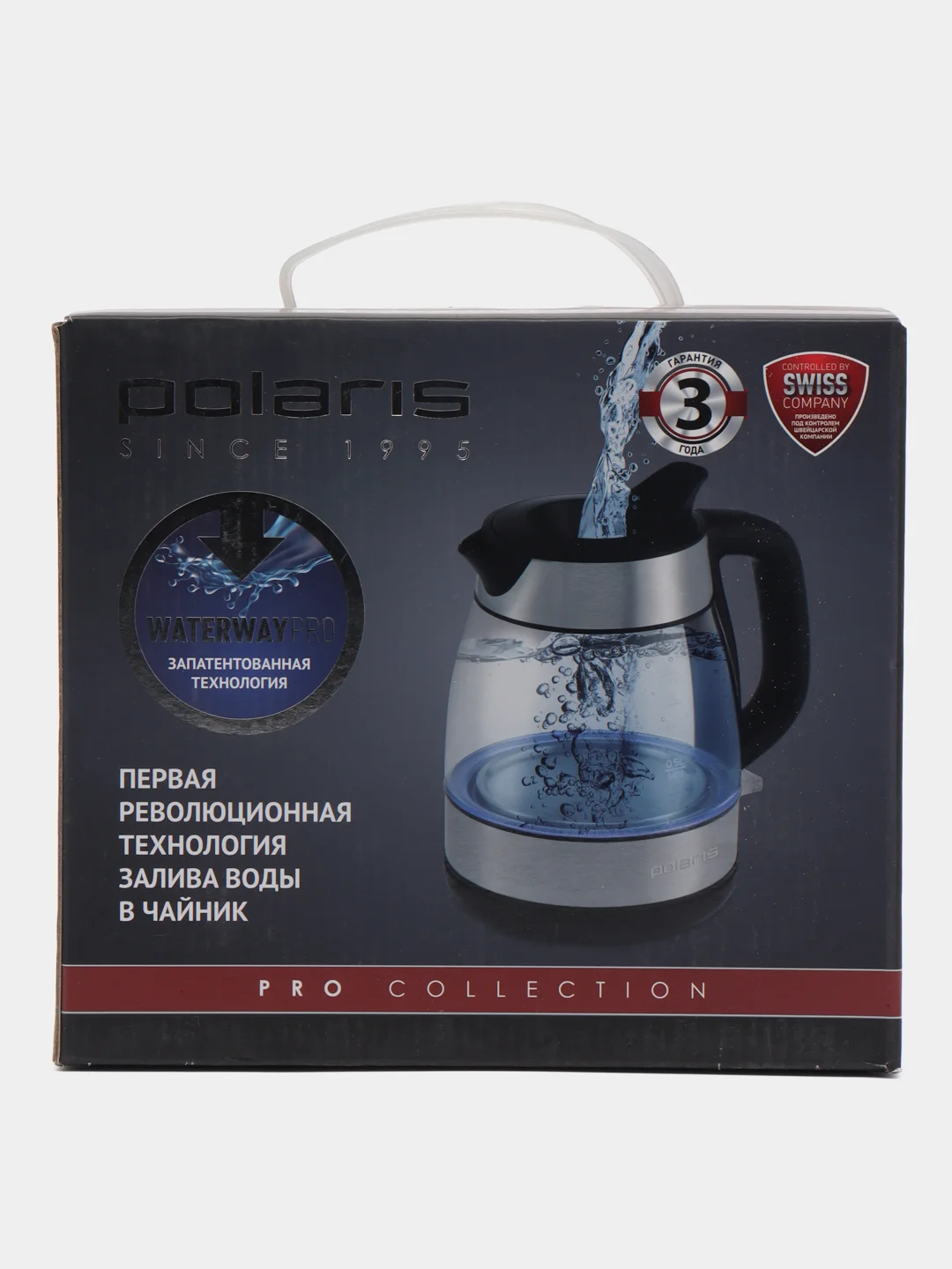 Чайник Polaris PWK 1211CGL Water Way Pro, матовый