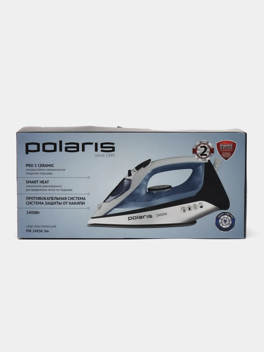 Утюг Polaris PIR 2483K 3m Белый/синий