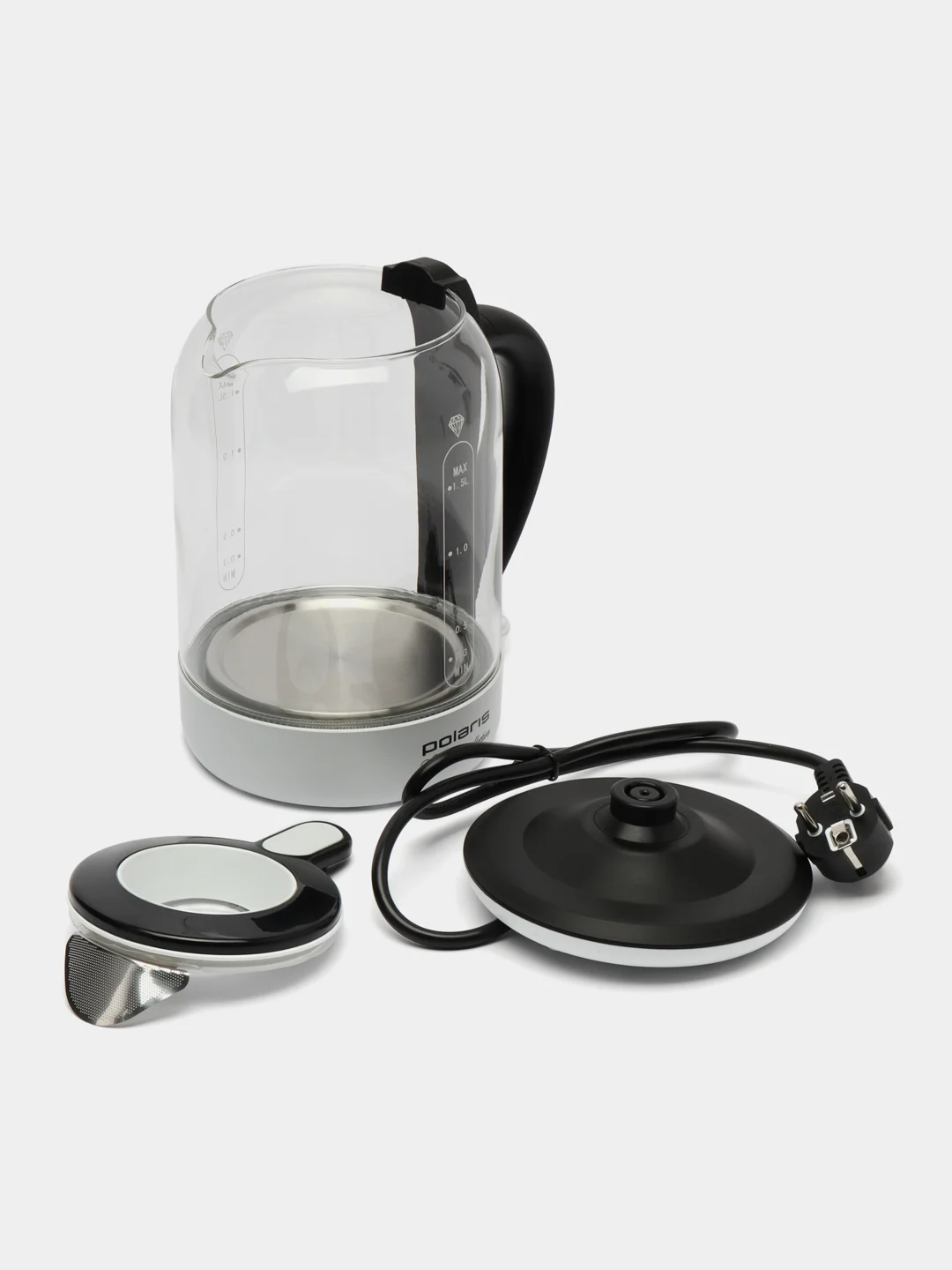 Чайник Polaris PWK 1753CGL Brilliant Collection Белый/черный