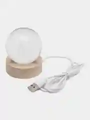 Алый хрустальный шар-ночник 3D, настольный стеклянный светильник