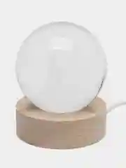 Алый хрустальный шар-ночник 3D, настольный стеклянный светильник