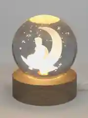 Алый хрустальный шар-ночник 3D, настольный стеклянный светильник
