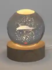 Бежевый хрустальный шар-ночник 3D, настольный стеклянный светильник