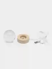 Белый хрустальный шар-ночник 3D, настольный стеклянный светильник