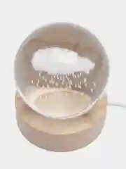 Зеленый хрустальный шар-ночник 3D, настольный стеклянный светильник