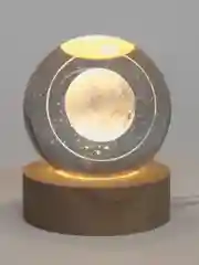 Мятный хрустальный шар-ночник 3D, настольный стеклянный светильник