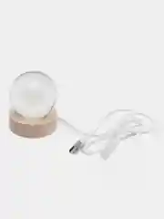 Розовый хрустальный шар-ночник 3D, настольный стеклянный светильник