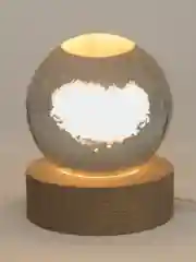 Розовый хрустальный шар-ночник 3D, настольный стеклянный светильник