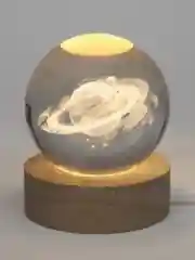 Синий хрустальный шар-ночник 3D, настольный стеклянный светильник