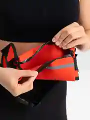 Красный поясная сумка для бега, спортивная