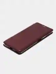 Вишнёвый чехол-книжка на Huawei Nova 6, из экокожи, с карманом для карт