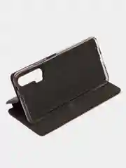 Вишнёвый чехол-книжка на Huawei Nova 6, из экокожи, с карманом для карт