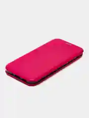Фуксия чехол-книжка на Xiaomi Mi 5C, из экокожи, с карманом для карт
