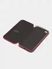 Фуксия чехол-книжка на Xiaomi Mi 5C, из экокожи, с карманом для карт