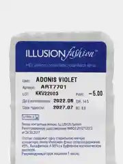 Фиолетовый цветные контактные линзы ILLUSION fashion adonis, 2 шт, 8, 6, 1 месяц
