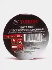 Красный изолента TUNDRA, ПВХ, 15 мм х 10 м, 130 мкм