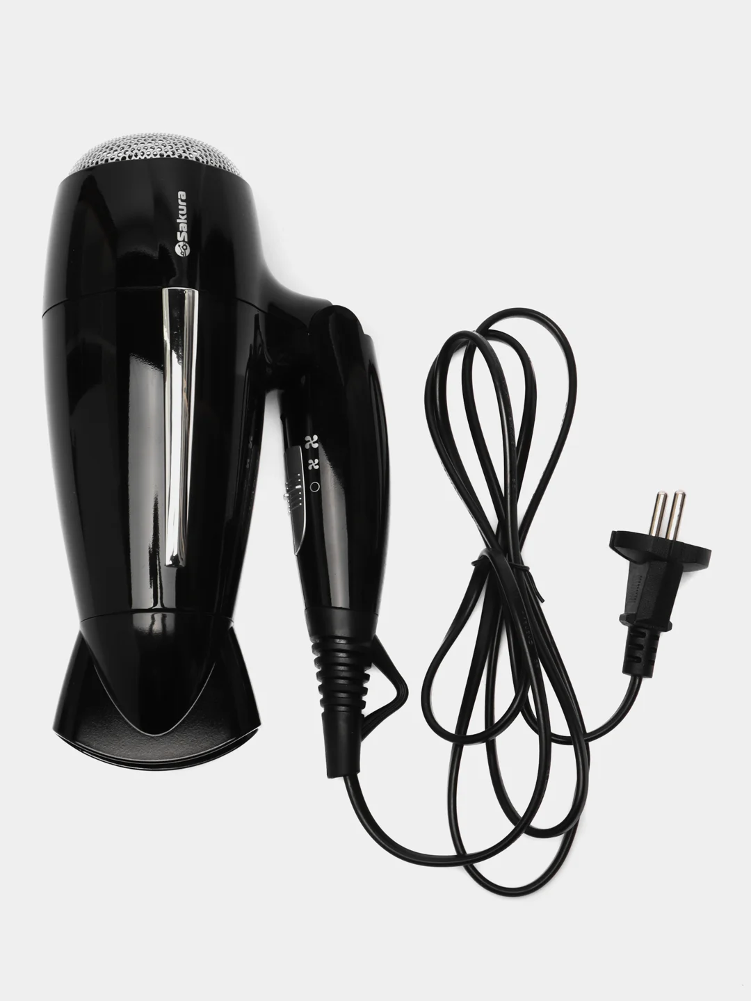 Черный фен Sakura SA-4042BK, 2000-2200Вт, 3 температуры нагрева, 2 скорости