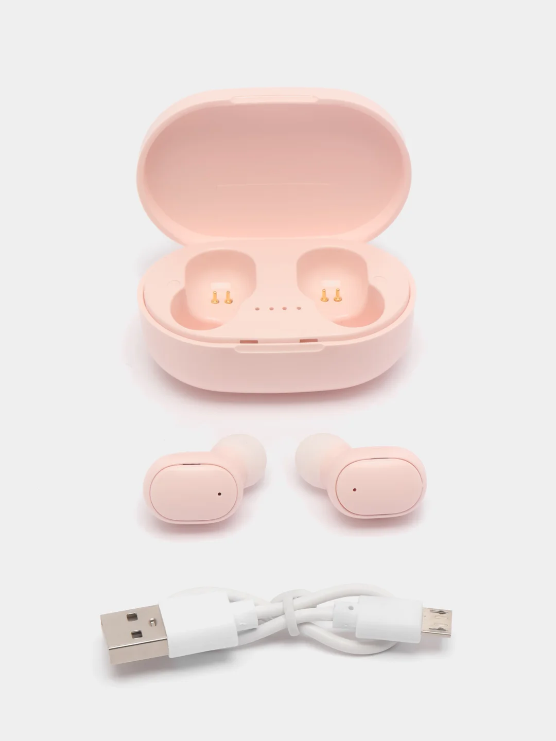 Розовый наушники Беспроводные  MiPods A6S   Bluetooth