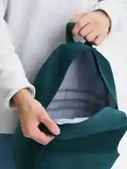Зеленый рюкзак женский, мужской, вельветовый, в школу, колледж, спорт
