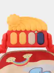 Красный детский игровой коврик с пианино, для новорождённых