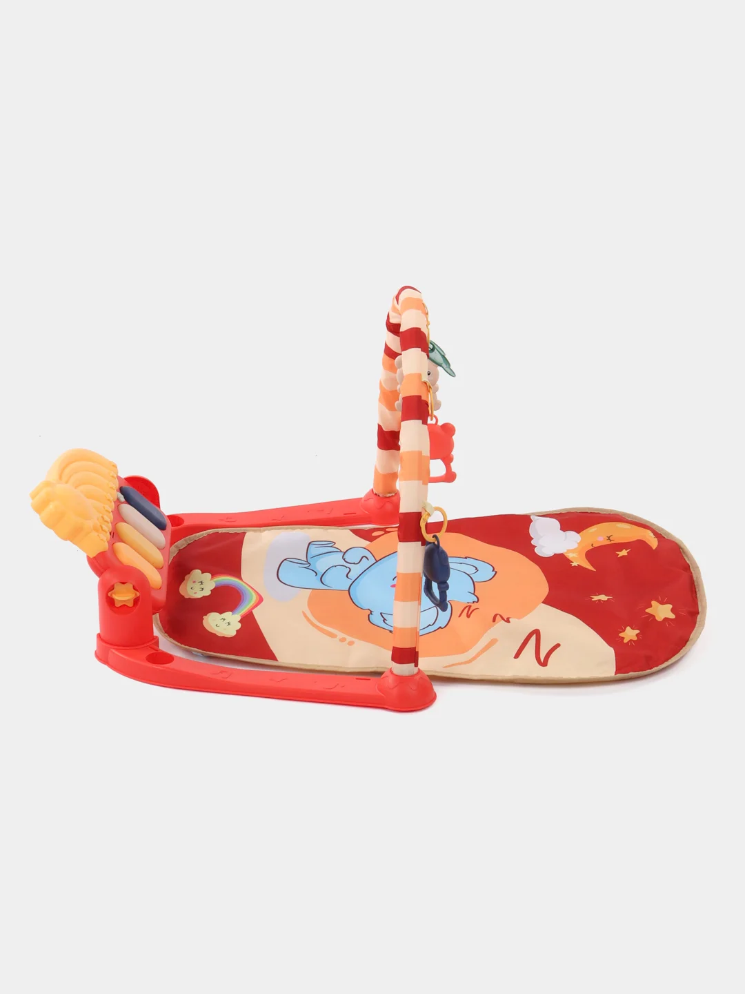 Красный детский игровой коврик с пианино, для новорождённых