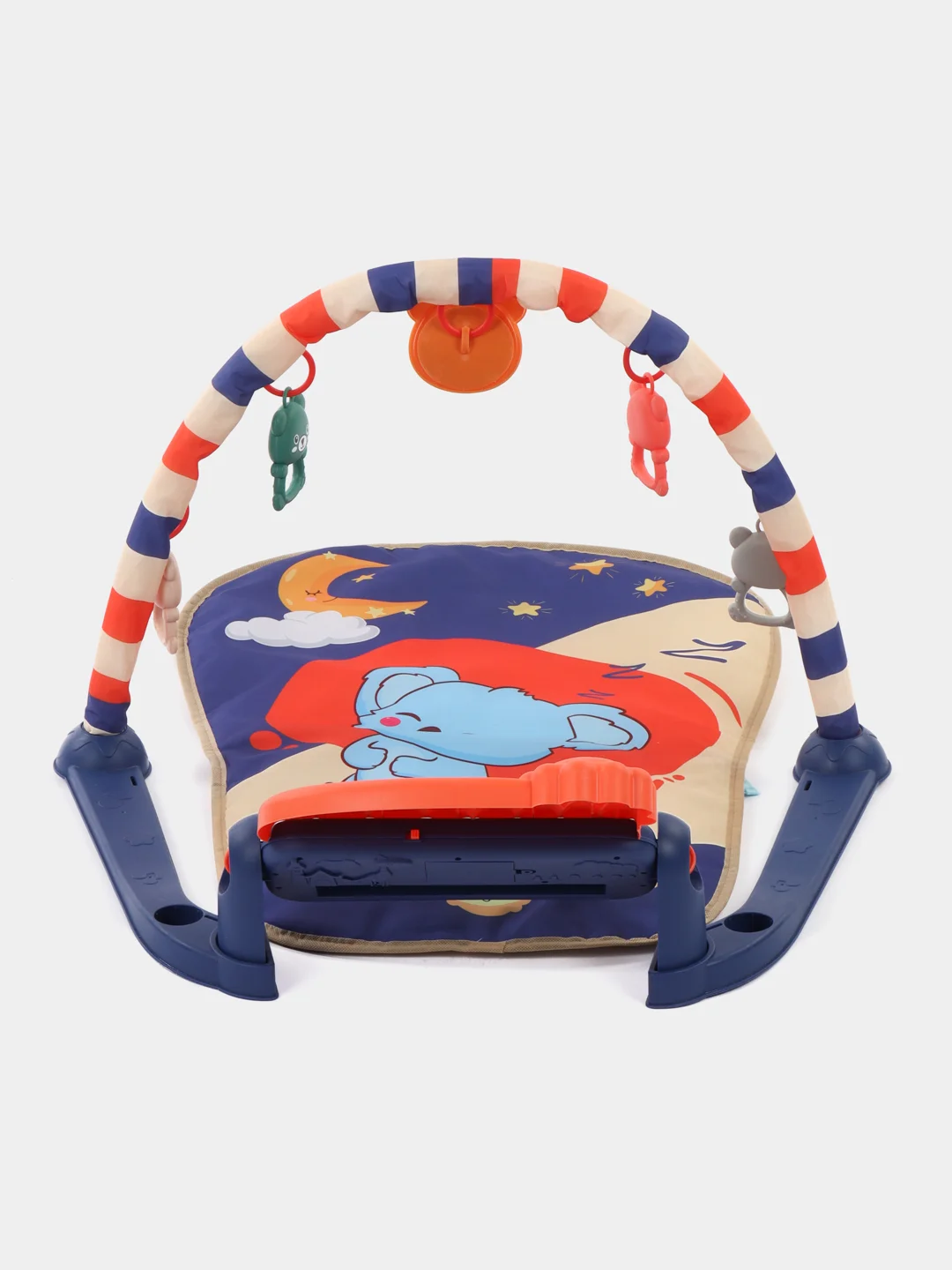 Красный детский игровой коврик с пианино, для новорождённых