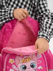 Рюкзак детский маленький дошкольный Brauberg Kids 1 отделение, 3 кармана, Kittycorn 271389