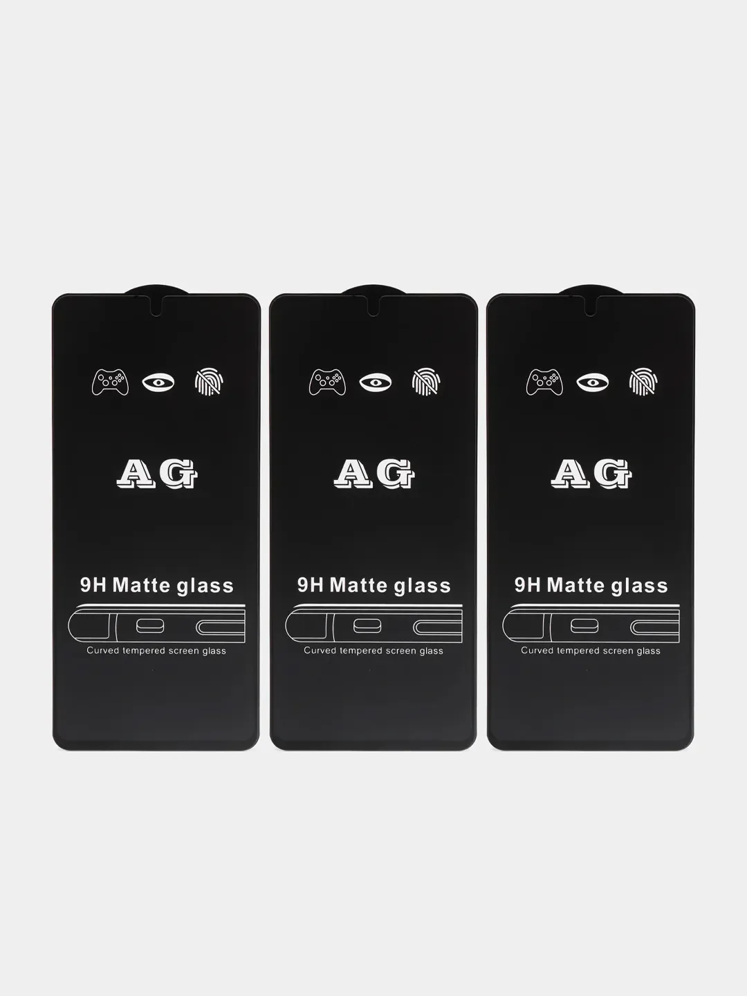 Черный защитное стекло для Samsung Galaxy A54 5G (Самсунг Галакси А54 5 Джи), матовое
