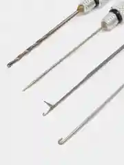 Серебряный набор для монтажа насадок: игла, сверло, крючок для бойлов