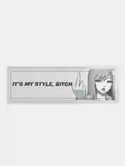 Наклейка на автомобиль Its my style, btch, 18 x 6 см