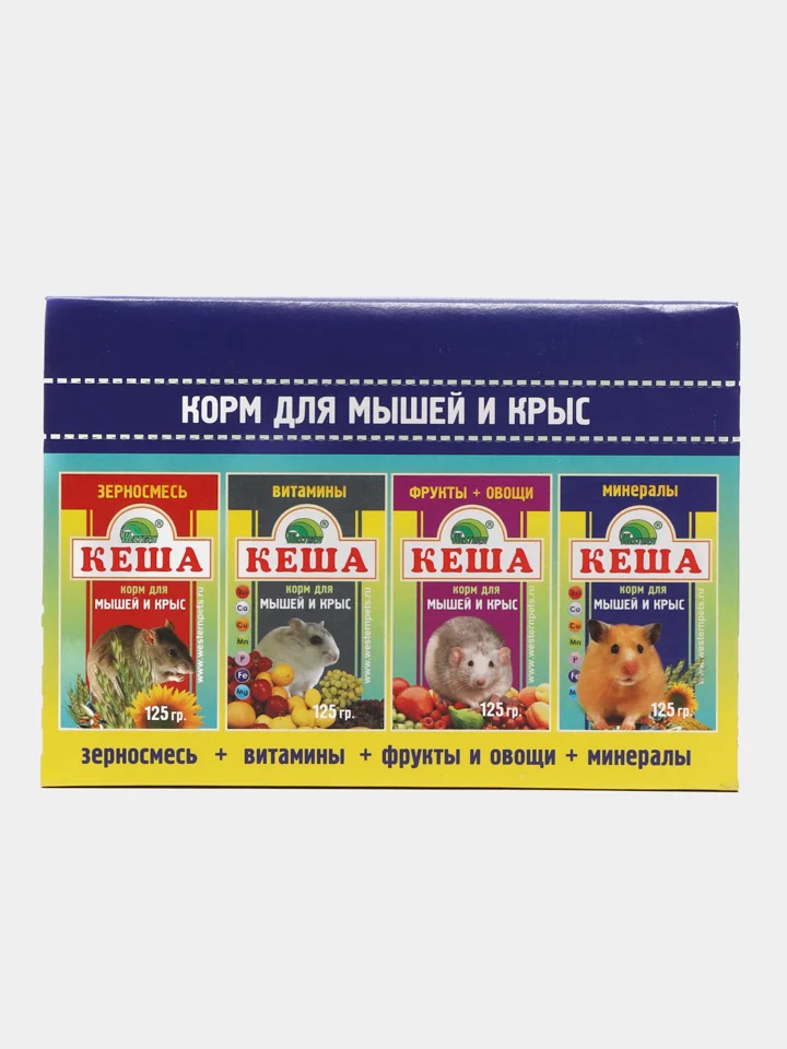 Корм для мышей и крыс "Кеша", зерновая смесь, 500 г