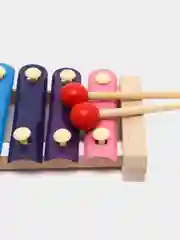Алый ксилофон 8 тонов, металлофон, музыкальная, деревянная игрушка
