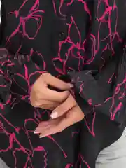 Фуксия блузка женская, рубашка женская с длинным рукавом, кофточка женская