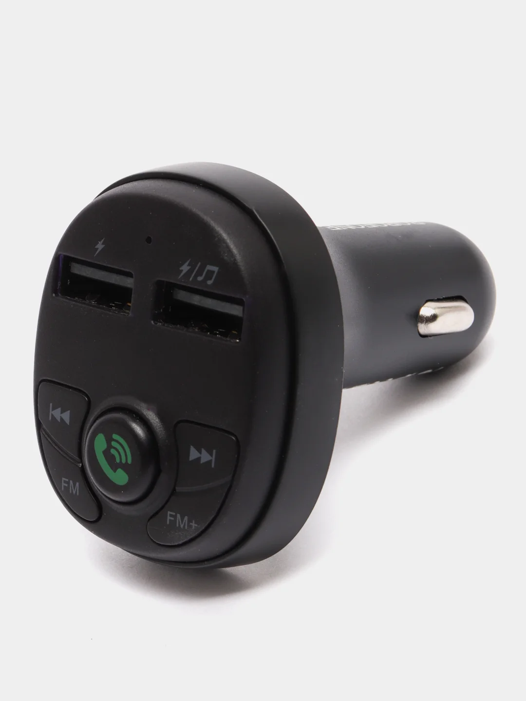 Черный fm модулятор-трансмиттер Bluetooth Borofone BC26, 2 USB, черный