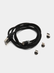 Магнитный кабель, разъемы MicroUSB, Type-C, Lightning IPhone
