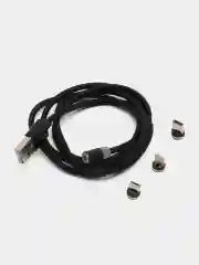 Магнитный кабель, разъемы MicroUSB, Type-C, Lightning IPhone