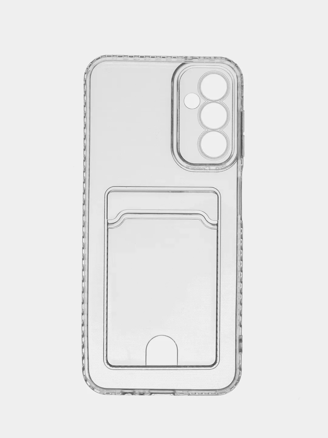 Чехол противоударный на Samsung A04, A04, S S20FE с кармашком для фото и карт, прозрачный
