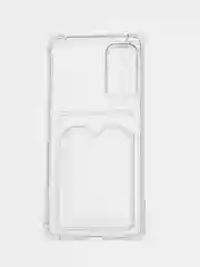 Чехол противоударный на Samsung A04, A04, S S20FE с кармашком для фото и карт, прозрачный