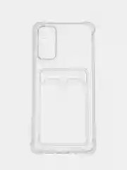 Чехол противоударный на Samsung A04, A04, S S20FE с кармашком для фото и карт, прозрачный