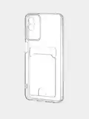 Чехол противоударный на Samsung A04, A04, S S20FE с кармашком для фото и карт, прозрачный