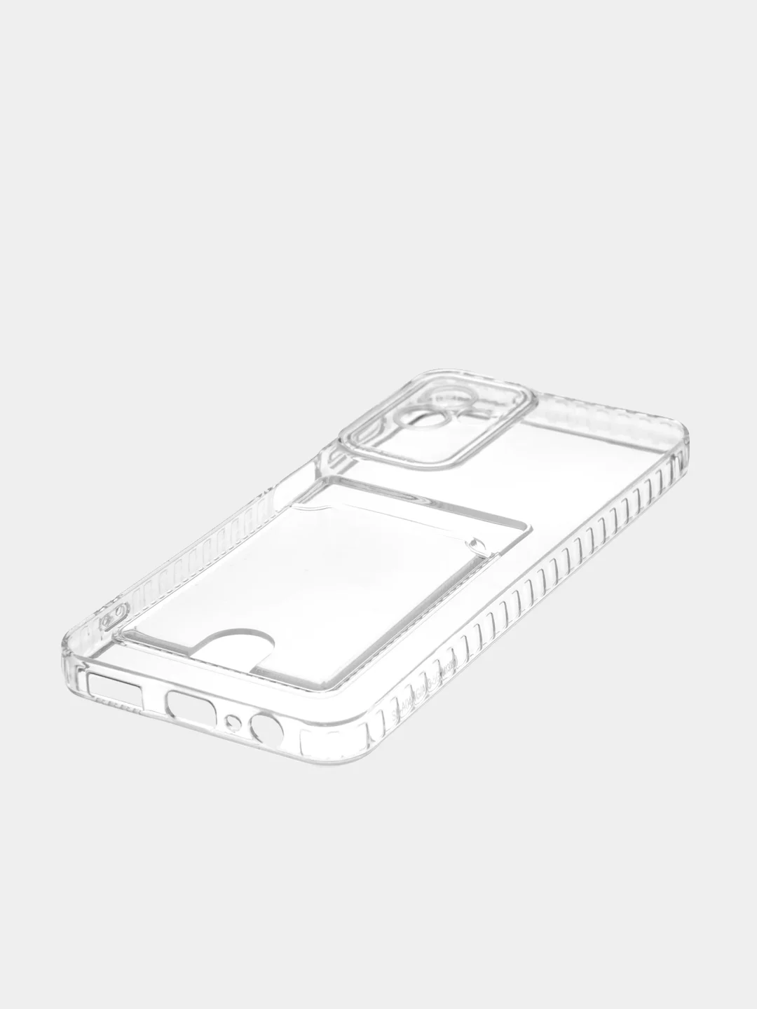 Чехол противоударный на Samsung A04, A04, S S20FE с кармашком для фото и карт, прозрачный