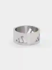 Серебряный кольцо с логотипом Adidas, адидас, три полоски, 2 размера