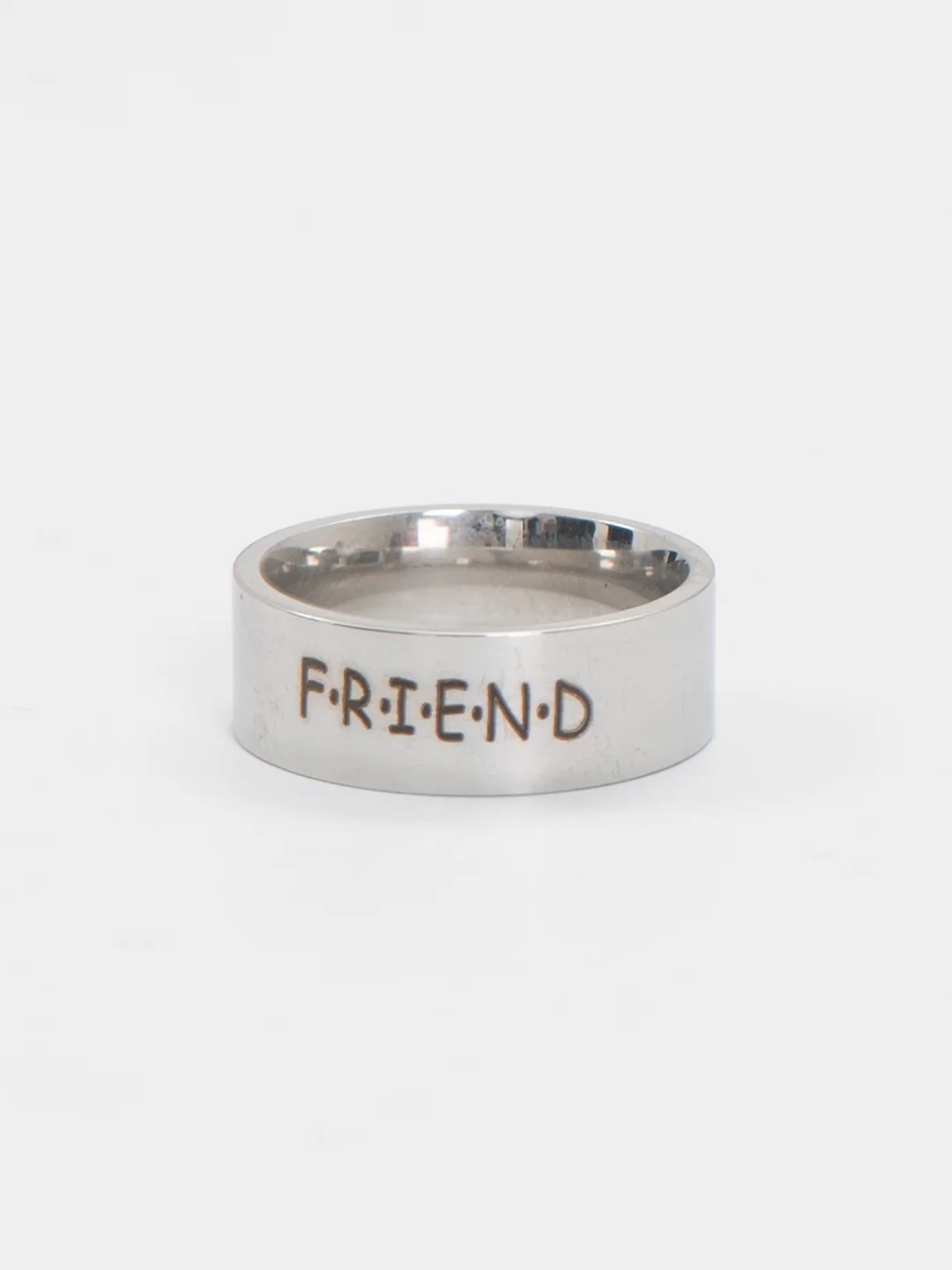 Серебряный кольцо на Новый Год "Friend", "Друг"