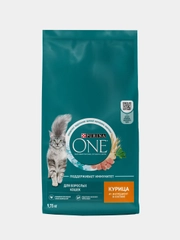 Сухой корм PURINA ONE для взрослых кошек, с курицей, 9,75 кг