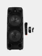 Черный колонка ZQS 8210 беспроводная музыкальная напольная Speaker  с микрофоном