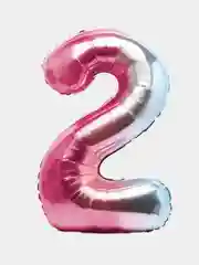 Воздушный шар "Цифра 2", 40 см, градиент