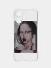 Багровый чехол на Infinix Hot 30 Play / Инфиникс Хот 30 Плей прозрачный, с рисунком, защита камеры